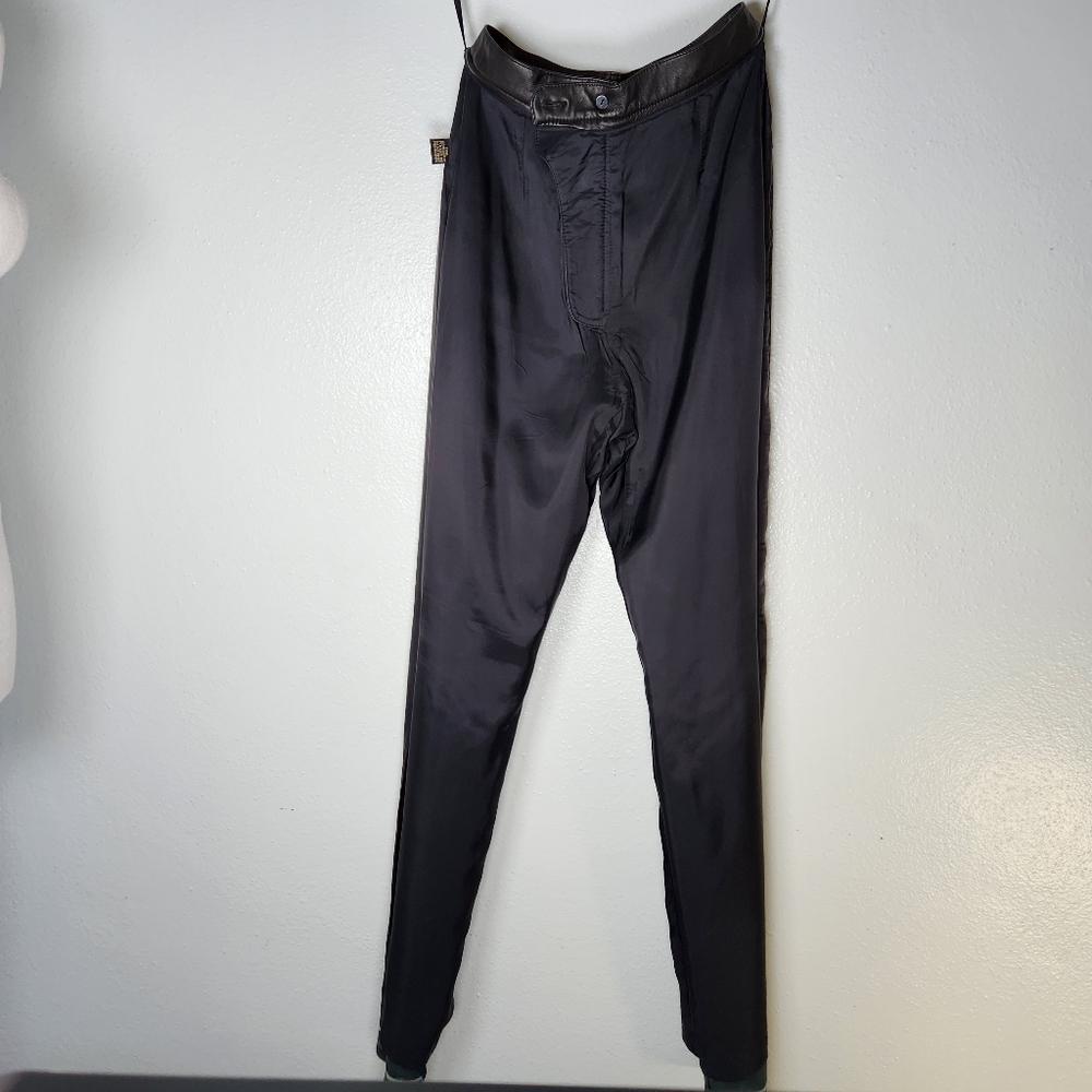 Dana Buchman Lamb Skin Leather Black Pants Size 2 - Picture 6 of 16